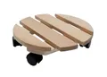Pflanzenroller Rund Holz 30cm Tragkraft 120kg Rollbrett Wagen für Blumentopf