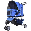 PawHut Hundewagen Hundebuggy Buggy Hunde Katzen Pet Stroller Hunde Buggy Blau