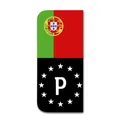 Aufkleber Set Kfz Kennzeichen passgenau EU Feld Tuning Design - Portugal R167-19