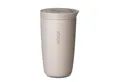 Vinsun Thermobecher Edelstahl Isolierbecher 350ml - Kaffeebecher to Go auslaufsicher, 2-tlg., Edelstahl, Doppelwandig, BPA frei, bruchfest, Einhandbedienung per Knopfdruck