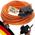maxgo Verlängerungskabel 5m Außen 3-Fach Verteiler H07BQ-F 3x1,5 Panzerleitung Stromkabel Außenbereich Schuko Verlängerung 5 Meter Outdoor Verlängerung Kabel Mehrfachstecker Multisteckdose