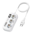 7-in-1 Reiseadapter Japan Steckdosenadapter mit 3-Fach Steckdosen & 4 USB (2 USB-C 3.4A), Schnellladegerät, Typ A Adapter für Japan, USA, Thailand, China, Kanada, Vietnam, 1,5m Kabel