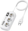 7-in-1 Reiseadapter Japan Steckdosenadapter mit 3-Fach Steckdosen &amp; 4 USB