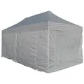 ALEOS. 6x3m ALU Profi Faltzelt Marktzelt Marktstand Tent 40mm Quad mit Metallgelenken und FEUERHEMMENDEN PLANEN