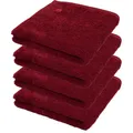 4er Ross Frottier Handtuch 4004 Vita 19 Marsala 50 x 100 cm Baumwolle Set
