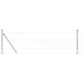vidaXL Zaun mit Pfosten Silber 0,4 x 25 m Stahl - Silber