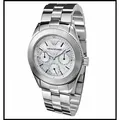 Emporio Armani AR0709 Damen-Armbanduhr, Edelstahl-Gehäuse, Metall-Armband - Silber