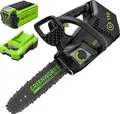 Greenworks GD40TCSK2 Motosega a Batteria con Impugnatura Superiore, Motore Brush