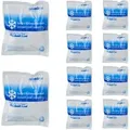Relaxdays Kühlpack Kunststoff Weiß Blau Zum Knicken 10er Set 14,5 cm x 12,5 cm x 1,5 cm 100 g