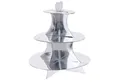 Spetebo Etagere Etagere mit 3 Ebenen aus Karton - Silber, Karton, (Stück, 1-tlg., Etagere), Servier Pappständer mit Herz Tragegriff