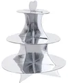 Karton Servier Ständer 3 Ablagen - 2 Farben - Papp Etagere Kuchen Muffin Platte