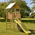 Wendi Toys Wendi Toys Kinderspielhaus, Kletterturm "Falke" mit Rutsche und Kletterwand, holz / gelb