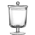 Leonardo - Poesia/Ravenna - Dose auf Fuss/Bonboniere - Glas - Klar - (DxH) 15 x 23,5 cm - Handgefertigtes Unikat