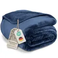 Gräfenstayn® Kuscheldecke Cashmere-Feeling - super weich & flauschig - Dicke & warme Fleecedecke - kuschelige Sofadecke, Wohndecke & Tagesdecke - Überwurf Decke Sofa, Couch (Dunkelblau, 150x200 cm)
