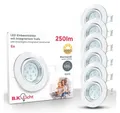 B.K.Licht LED Einbaustrahler 3er Set LED Einbauleuchten schwenkbar inkl. 3x 3W - 10-02-06-W, LED wechselbar, Warmweiß, 250lm GU10 IP23 Einbauspots Decke 3.000K Rund Nickel-matt