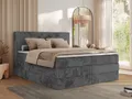 MKS MÖBEL Boxspringbett TILIANO KING (Packung, Set, Topper T25, Doppelbett, T30-Schaum), Polsterbett mit Multipocket-Matratzen, Cord Bett, Zwei Bettkästen