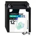 HeyVolt GEL Motorradbatterie 12V 12Ah BB12AL-A YB12AL-A YB12AL-A2 YB12AL-A GB12AL-A 51213