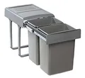 ekotech 90084162S Abfallsorter MEGA mit 2x 20 Liter Abfallvolumen / 2-fach Trennung/Soft Closing System
