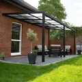 HOME DELUXE Terrassenüberdachung "SOLIS DELUXE", 579x295x233 / 272cm, Grau