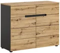 Homes & Jones Kommode Canu 100x81x40 cm in Front Artisan Nb Korpus Basalt grau N