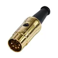 REAN 5-pol DIN Audio Stecker vergoldetes Gehäuse und Kontakte - NYS322AG