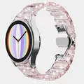 Armband 20 mm aus PC für Samsung Galaxy Watch 5 4 Smartwatch in Glitzer Pink