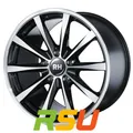 4x RH Alurad GT schwarz voll poliert 10x19" ET45 LK5 112 ML 72.6 Alufelgen 19...