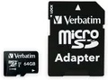 VERBATIM MicroSDXC Card Premium, 64 GB, Class 10, inkl. Adapter 44084