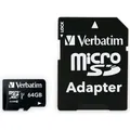 Verbatim Micro SDXC Card Class 10 (64 GB, microSDXC, U1, UHS-I) (44084)