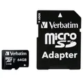 Verbatim microSDHC Karte 64GB Class 10 44084 Speicherkarte (inkl. SD-Adapter)