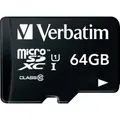 Verbatim 44084 Verbatim microSDXC          64GB Class 10 UHS-I incl Adapter
