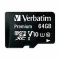 Verbatim Premium microSDXC-Speicherkarte 64 GB, 90 MB/s, Class 10, U1