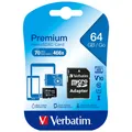 kQ Verbatim MicroSDXC 64 GB Class 10 Premium Speicherkarte mit Adapter