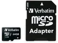 VERBATIM MicroSDXC Card Premium, 64 GB, Class 10, inkl. Adapter