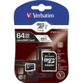 Verbatim microSDXC Speicherkarte 64GB Class10 10 MB/s mti Adapter