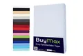 Buymax Spannbettlaken Topper, Spannbetttuch für Topper bis 12 cm Höhe, 100% Baumwolle Jersey, Jersey, Gummizug: Rundumgummi, (1 Stück), Pflegeleicht und Atmungsaktiv, in Verschiedenen Farben und Größen
