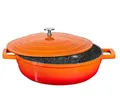 STONELINE® Cocotte Bräter 28cm + Deckel Bräter Induktion 28cm orange IIWahl20093