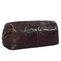 STILORD große Kulturtasche für Männer aus Leder braun - Herren Kulturbeutel - Leder Toilettentasche - Vintage Waschtasche für Reisen Laurin