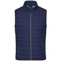Men's Down Vest Leichte Daunenweste im klassischen Design blau/grau, Gr. L