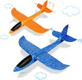 Styroporflieger Flugzeug- 2 Stück Spielzeug Groß Segelflugzeug Wurfgleiter Fl...