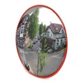 Wiltec Verkehrsspiegel 45 cm konvex, runder Sicherheitsspiegel mit 130-160° Sichtfeld, Konvexspiegel aus Polycarbonat, Überwachungsspiegel für Ausfahrten inkl. Montagematerial