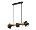 Eglo 3er-Pendelleuchte »Hornwood« - 78x21x110cm - schwarz - Holz / Stahl / Stahl