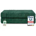Komfortec Saunatuch Frotte aus 100% Baumwolle, Frottee (Packung, 2-St), 80x200 Saunatücher set XXL, Weich, Schnelltrocknend grün
