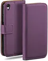 moex für Sony Xperia Z3 Hülle mit Kartenfach, Handyhülle klappbar 360 Grad Schutzhülle, PU Leder Handytasche Sony Xperia Z3 Klapphülle Flip Case, Lila