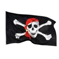 Aricona Piratenflagge - Fahne mit Totenkopfdesign mit Messing-Ösen - 90 x 150 cm - Wetterfeste Fahnen für Fahnenmast - 100% Polyester