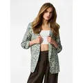 pieces Blusenblazer PCBOSELLA 3/4 PRINTED BLAZER NOOS mit 3/4 Ärmel grün XL (42)