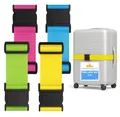 12x Kofferband Set farbig - Koffergurt besonders auffällig - Gurtband für Koffer & Gepäck - Luggage Strape