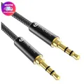 Syncwire Aux Kabel 2m 3.5mm Klinkenkabel Nylon Audio Stereo schwarz