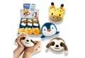 alldoro Plüschfigur 9er Set Plüsch Anti-Stress Bälle, Faultier, Pinguin & Giraffe, kuschelweiche Knautschbälle für Kinder, zum Drücken & Entspannen