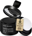 LEON MIGUEL Ansatzpuder - wasserfestes Hairline Powder als perfekten Haar Concealer zum Ansatz kaschieren, unsichtbares Haar Make-up zur Haarverdichtung (Schwarz, Hairline Powder)